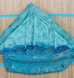 Clarkware Pottery Sailboat Platter- Ocean