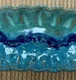 Clarkware Pottery Party Nuts Dish- Ocean