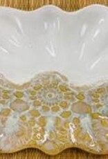 Clarkware Pottery Scalloped Oblong- Neutrals