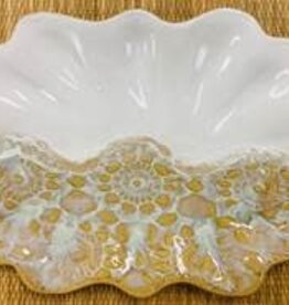Clarkware Pottery Scalloped Oblong- Neutrals