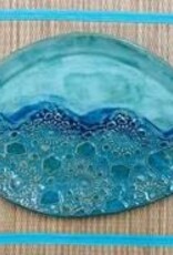 Clarkware Pottery Cheese Platter- Ocean