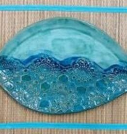 Clarkware Pottery Cheese Platter- Ocean