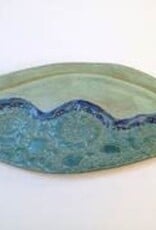 Clarkware Pottery Cheese Tray- Ocean