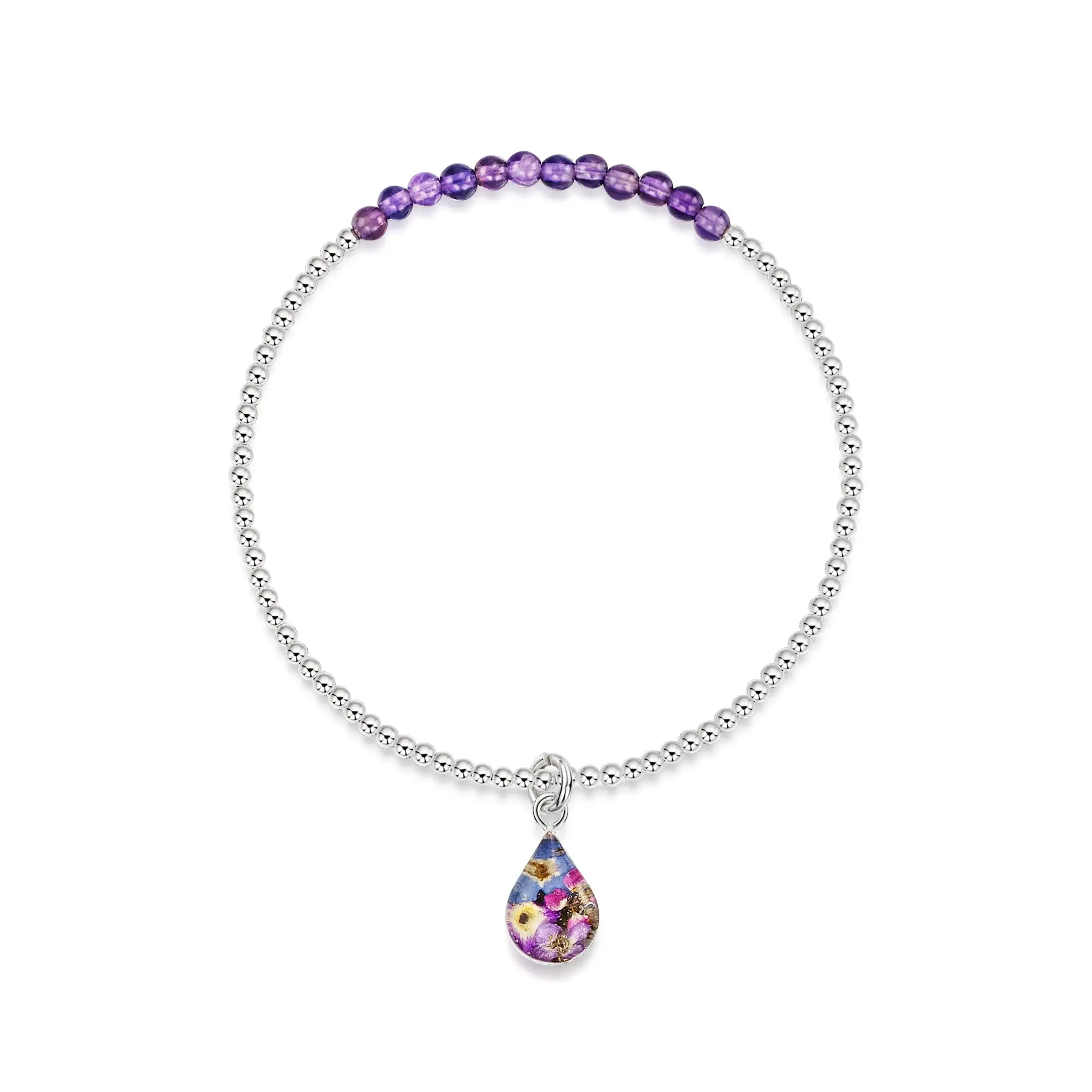 Shrieking Violet Bracciale Regolabile In Finta Pelle Scamosciata Marrone Con Fiore Di Margherita In Resina E Argento Sterling - Regalo Unico Per Insegnanti - 3