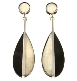 Origin Jewelry Wh/Charcoal Teardrop ER 2240-8