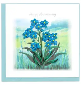 Quilling Cards Anniversary Forget Me Not Quill Card