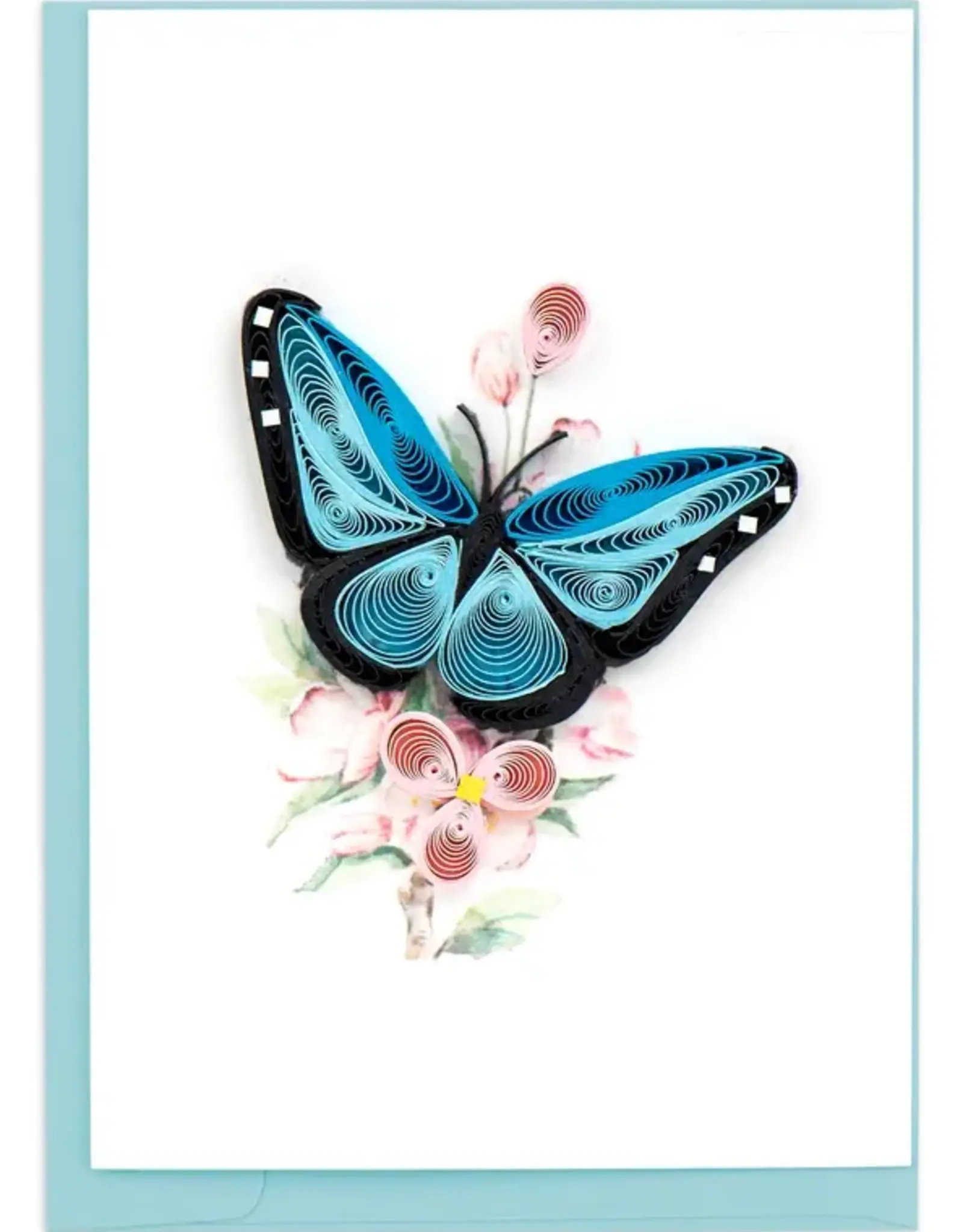 Quilling Cards Blue Butterfly Quill Mini Card