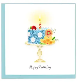 Quillin Cards Whimsical Birthday Cake Quill Card