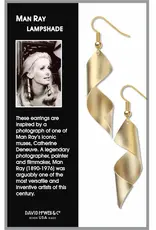 David Howell & Company Earrings - Gold Man Ray Lampshade