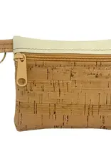 Natalie Therese Cork Zipper Pouch With Key Ring-  Faux Leather