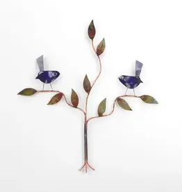 Haw Creek Forge Birds in Tree Wall Art - Blue
