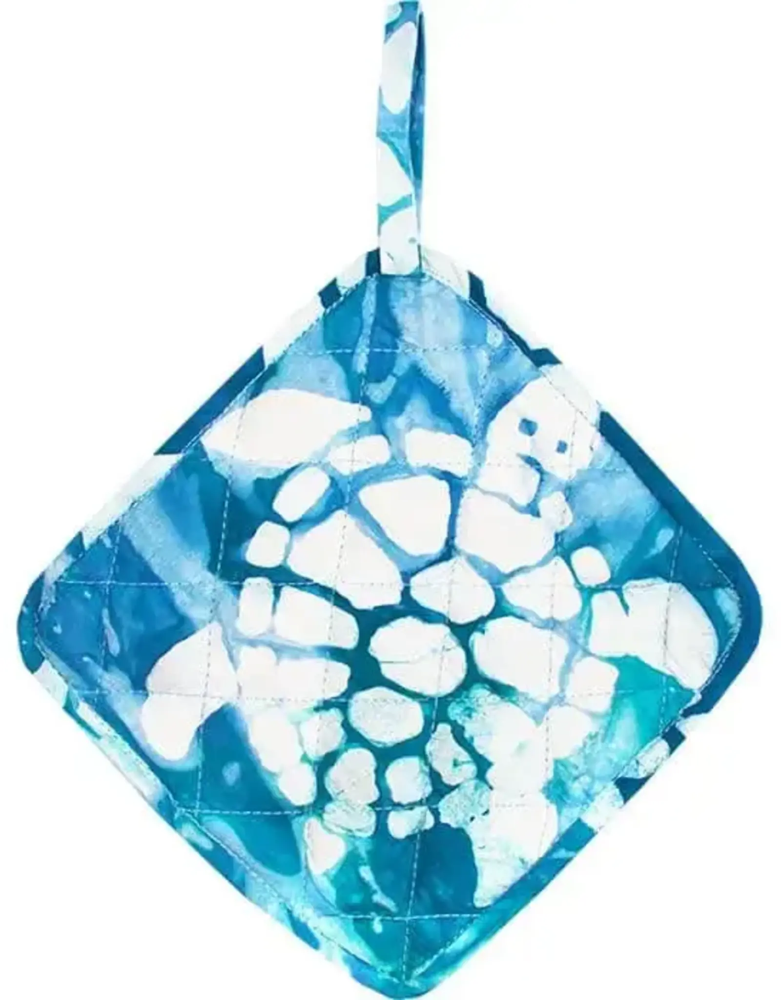 Global Mamas Pot Holder- Turtles Teal