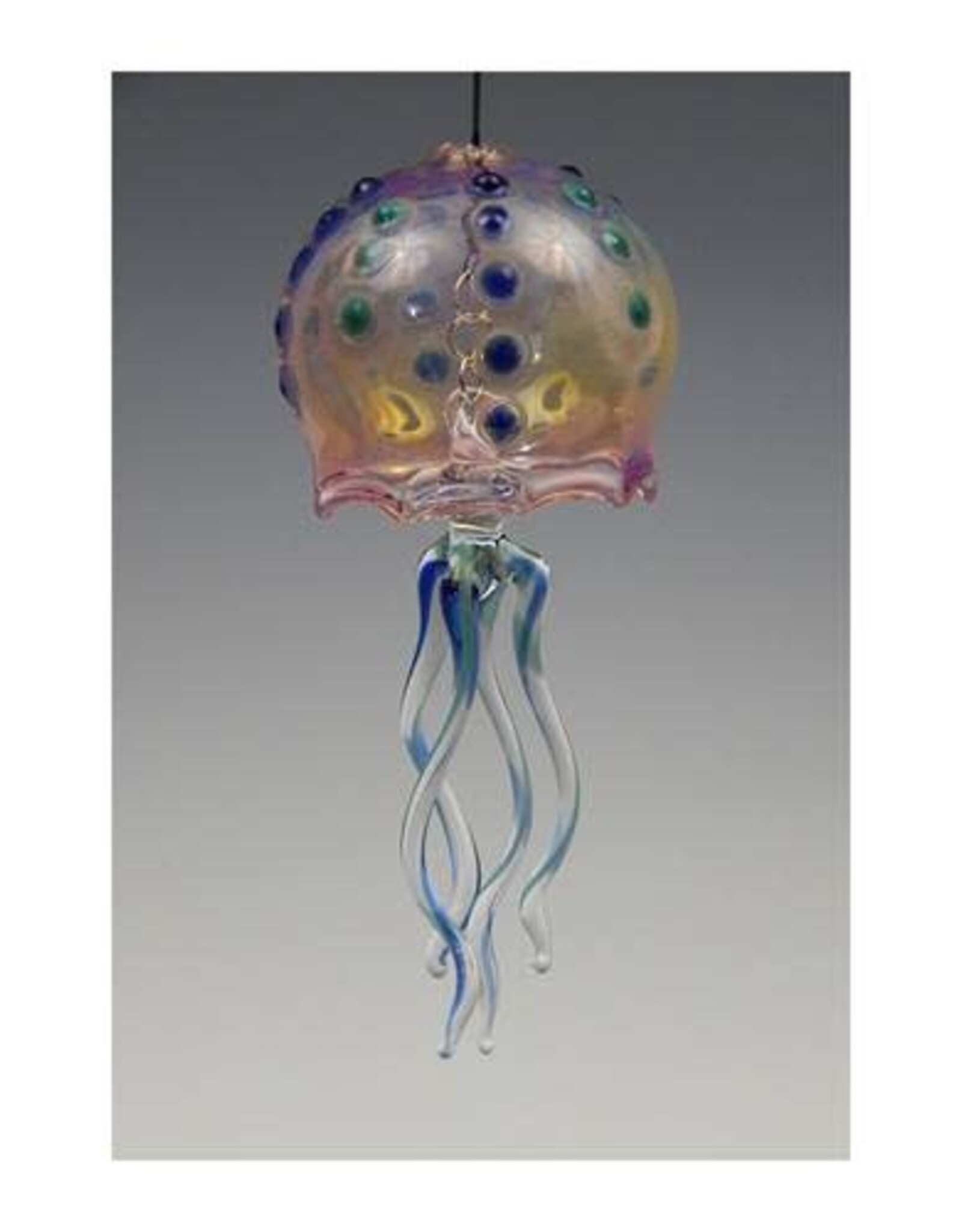 720 Glassworks Jelly Bell Cobalt Aqua Dot