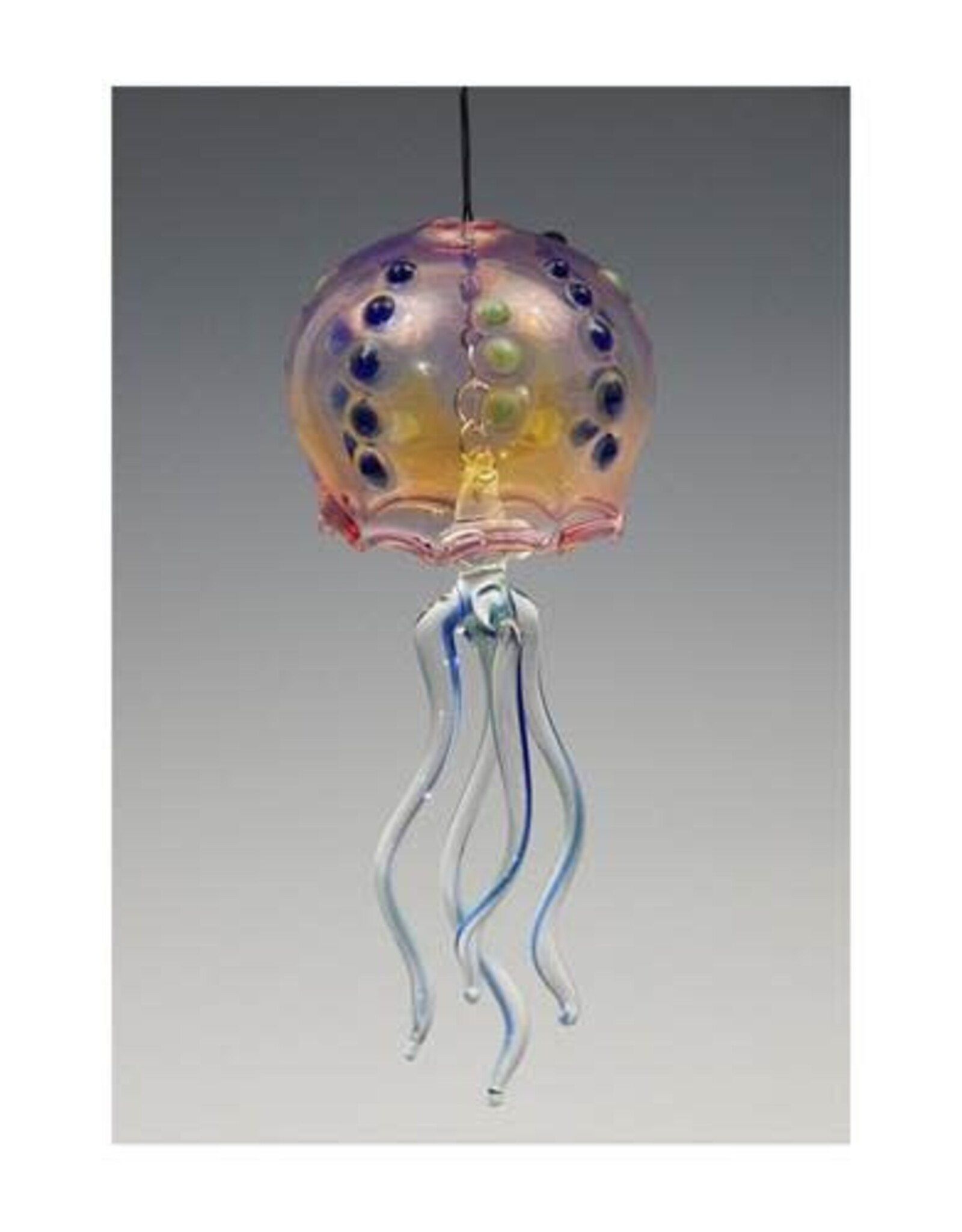 720 Glassworks Jelly Bell Cobalt Mint Dot