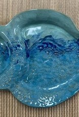 Clarkware Pottery Veggie & Dip Server Ocean