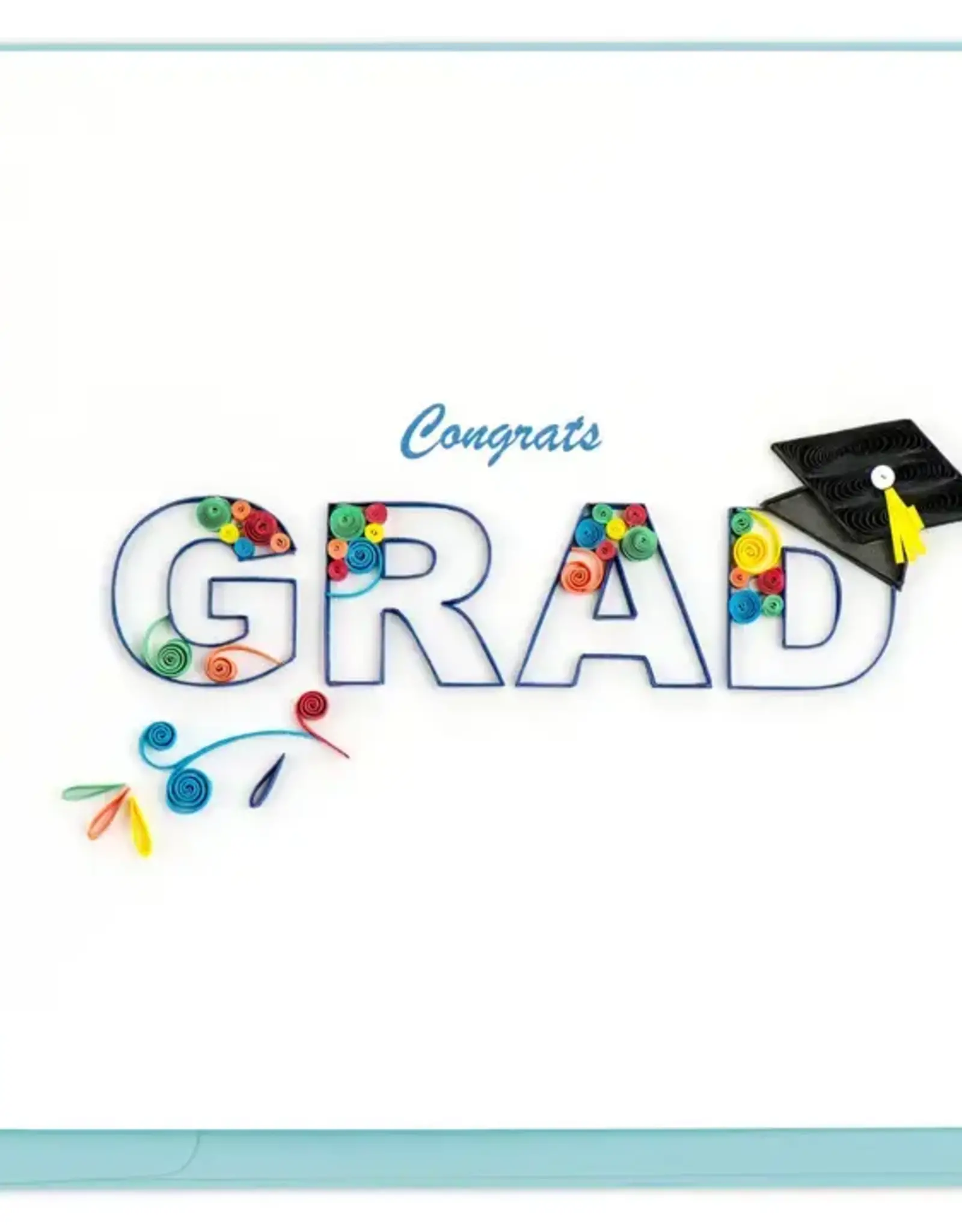 Quillin Cards Congrats Grad Swirl Quill Card