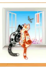Quillin Cards Two Cats Quill Card