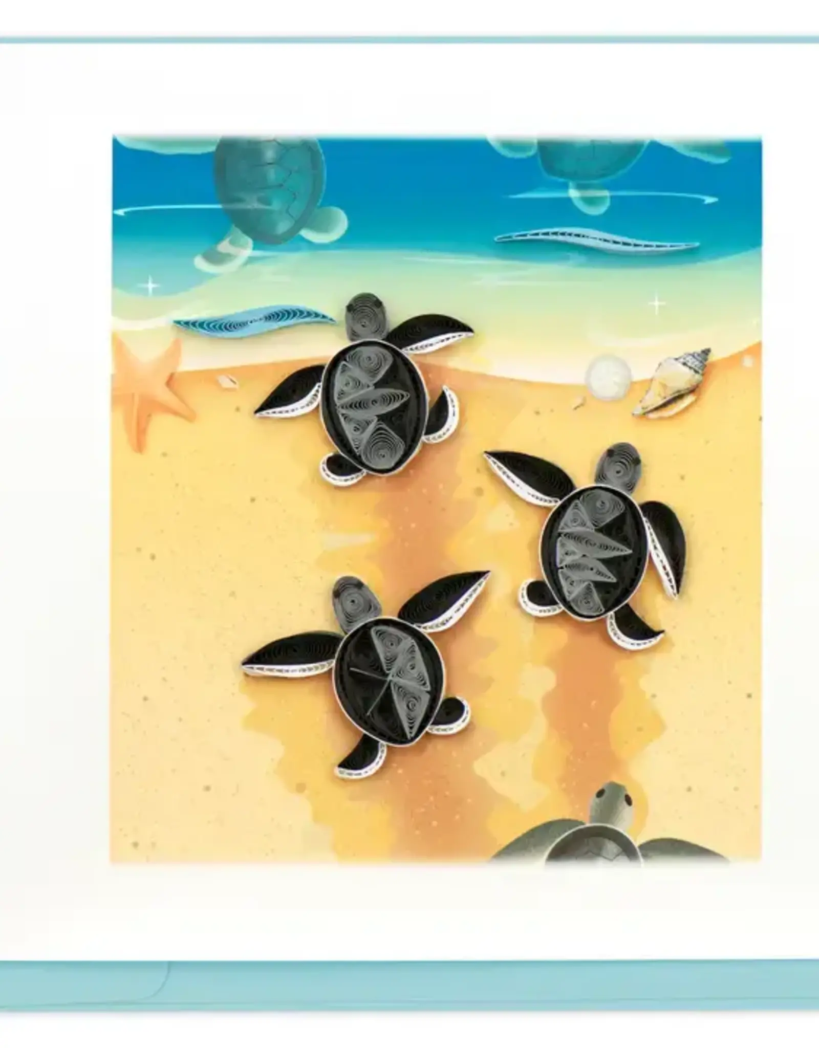 Quillin Cards Sea Turtle Hatchlings Quill Card