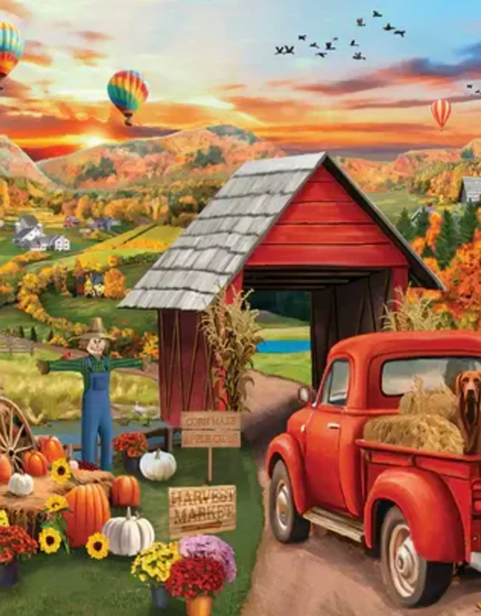 White Mountain Puzzles Harvest Market- 500 pc