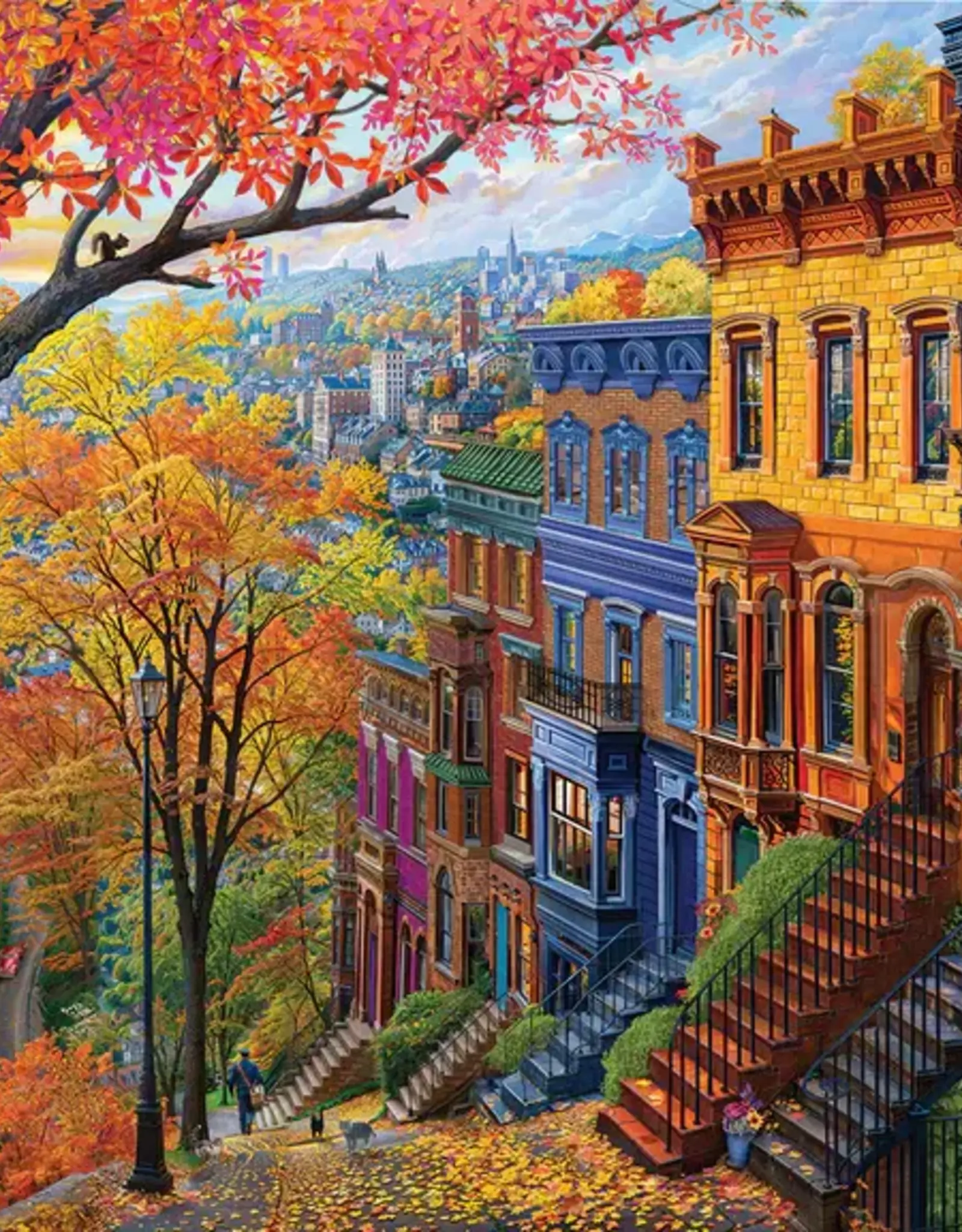 White Mountain Puzzles Autumn In The City 1000pc Puzzle