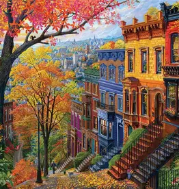 White Mountain Puzzles Autumn In The City 1000pc Puzzle