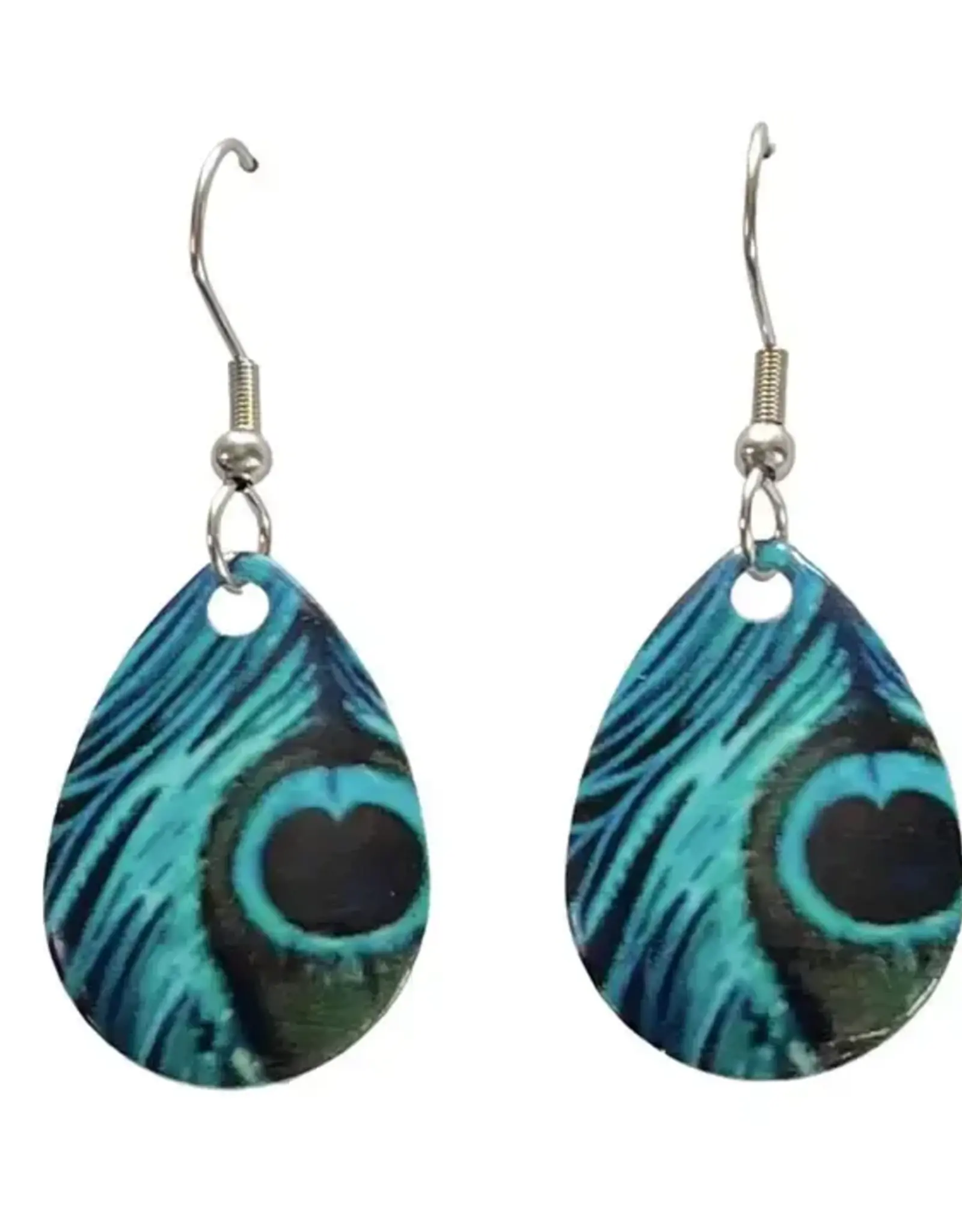 Eye Catching Jewelry Peacock Feather Bird Earring A67