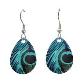 Eye Catching Jewelry Peacock Feather Bird Earring A67