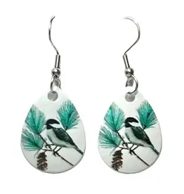 Eye Catching Jewelry Chickadee Bird Earring A16