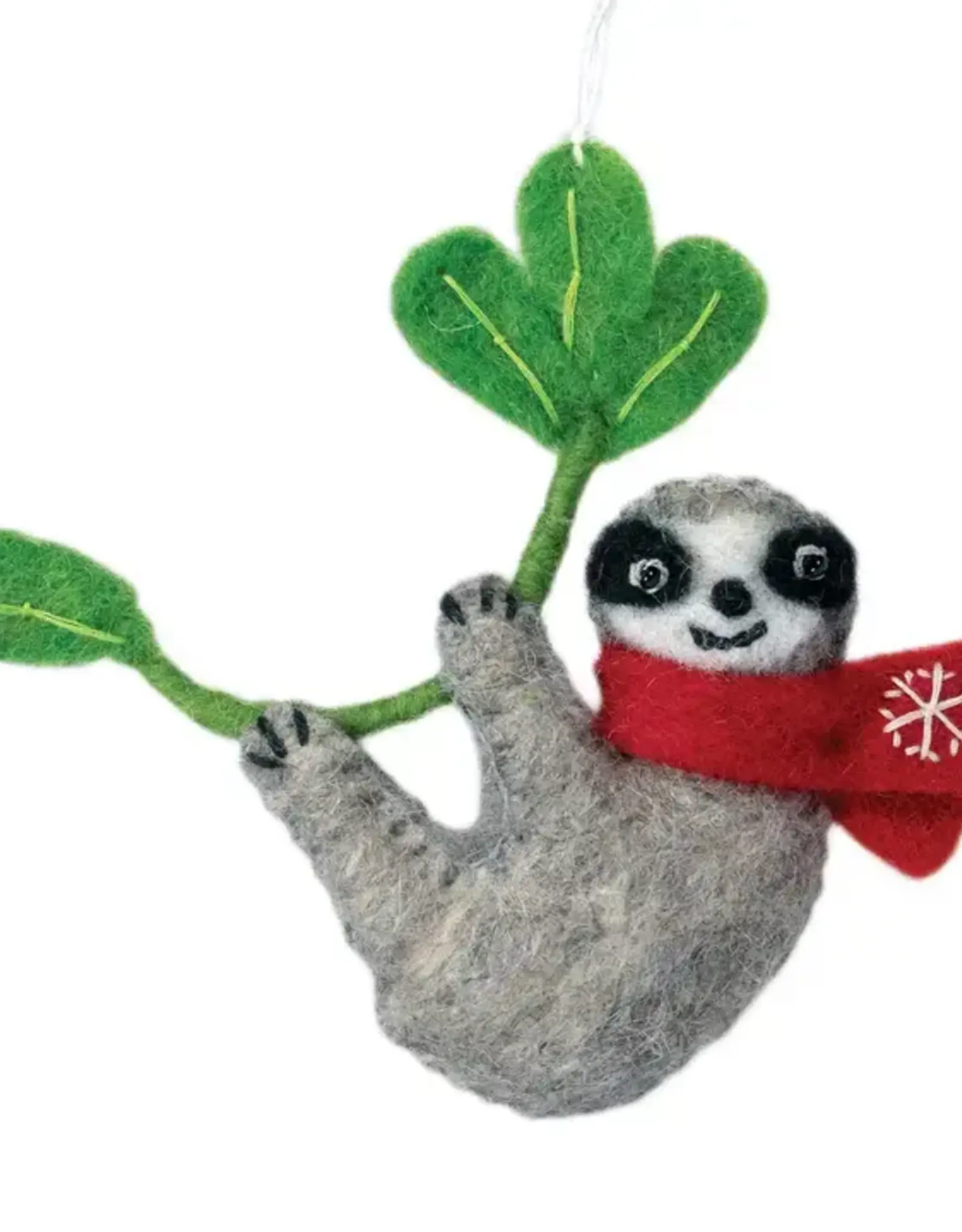DZI Handmade Snowflake Ornament- Sloth