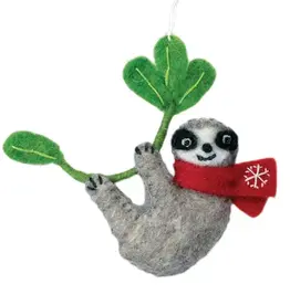DZI Handmade Snowflake Ornament- Sloth