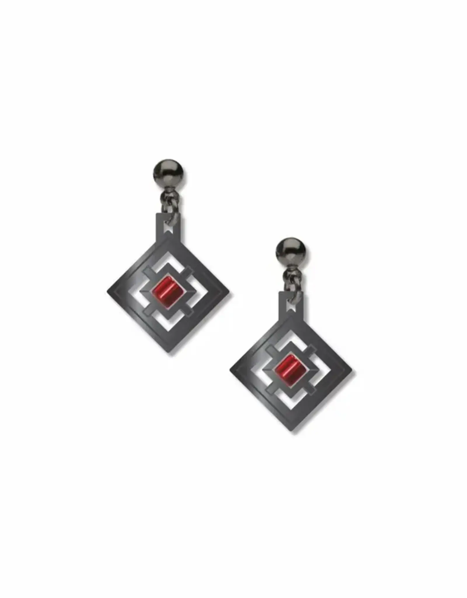 David Howell & Company Window On Design Red Earrings