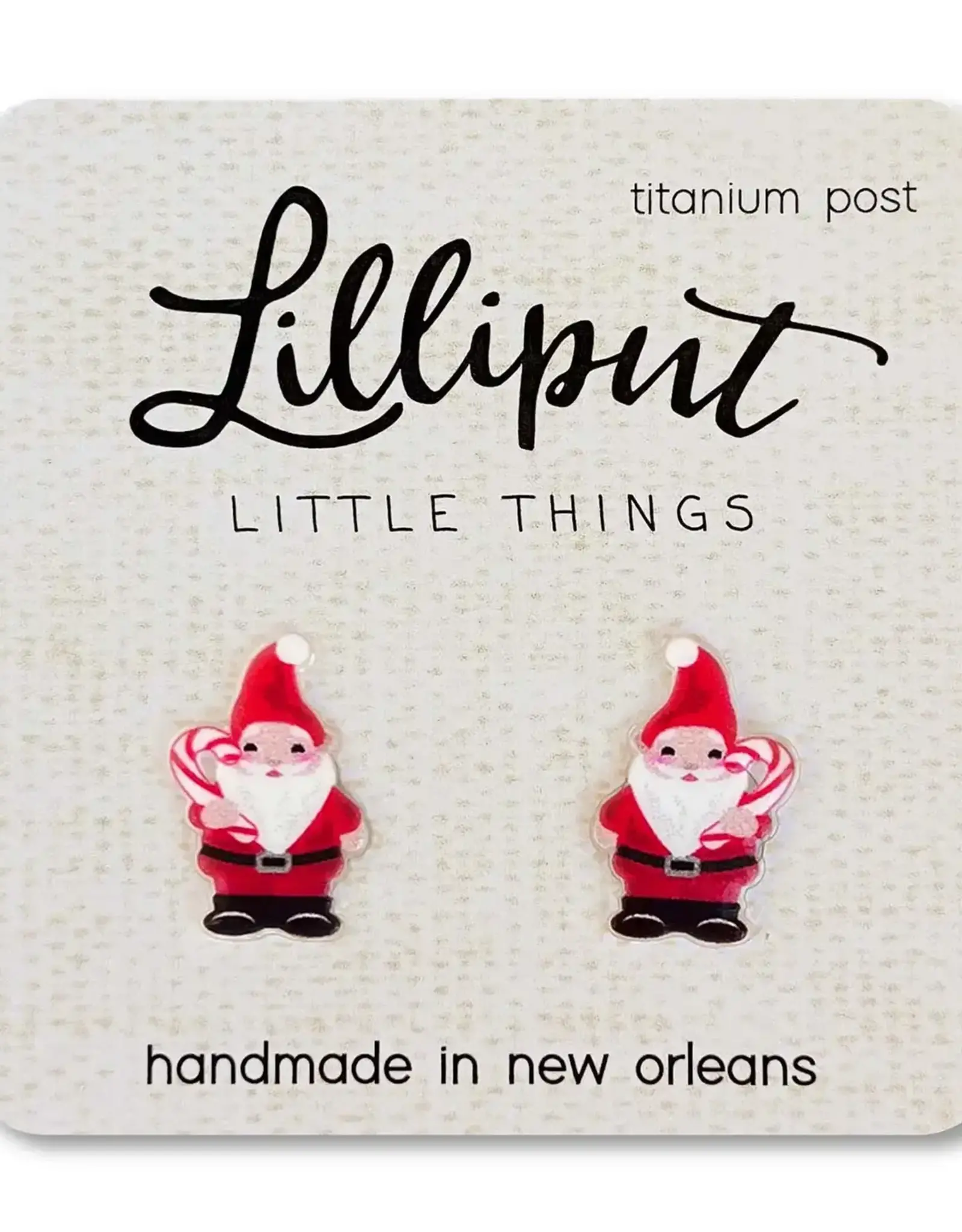 Lilliput Santa Gnome Earrings