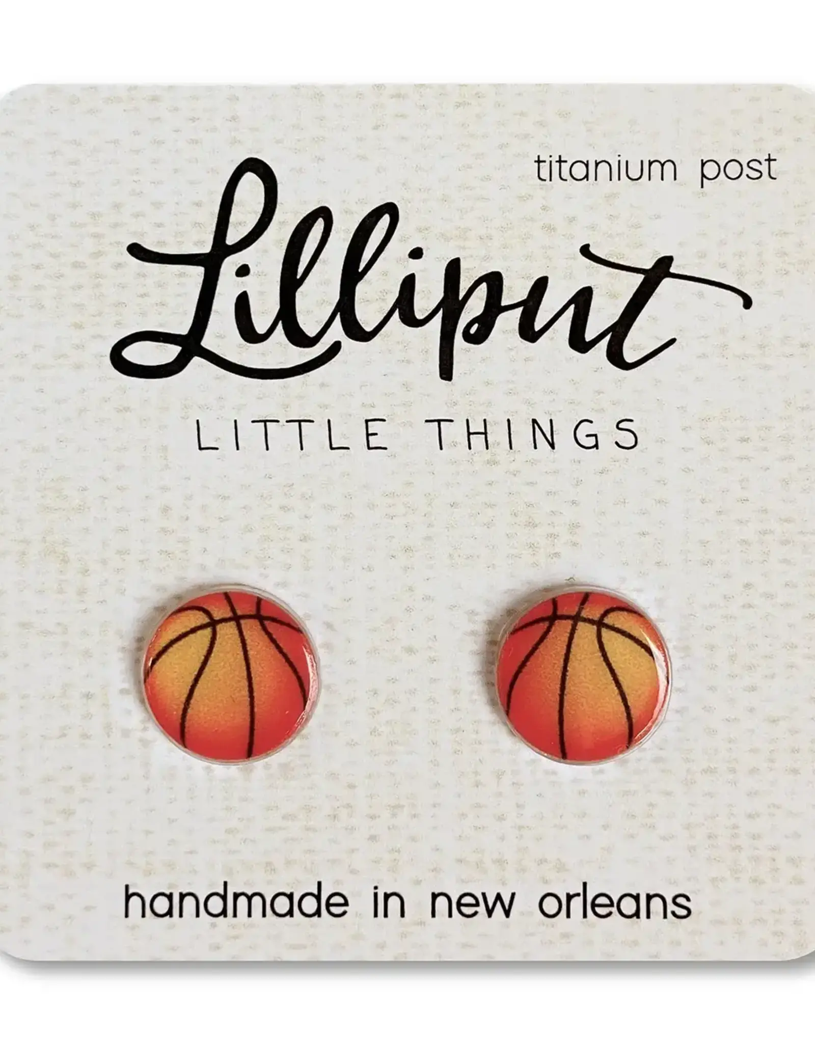 Lilliput Basketball Earrings