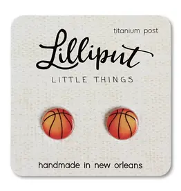 Lilliput Basketball Earrings