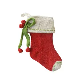 Melange Collection Mini Bow Stocking, 7" Red