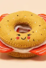 Gone To The Dogs Bagel Squeaker Toy