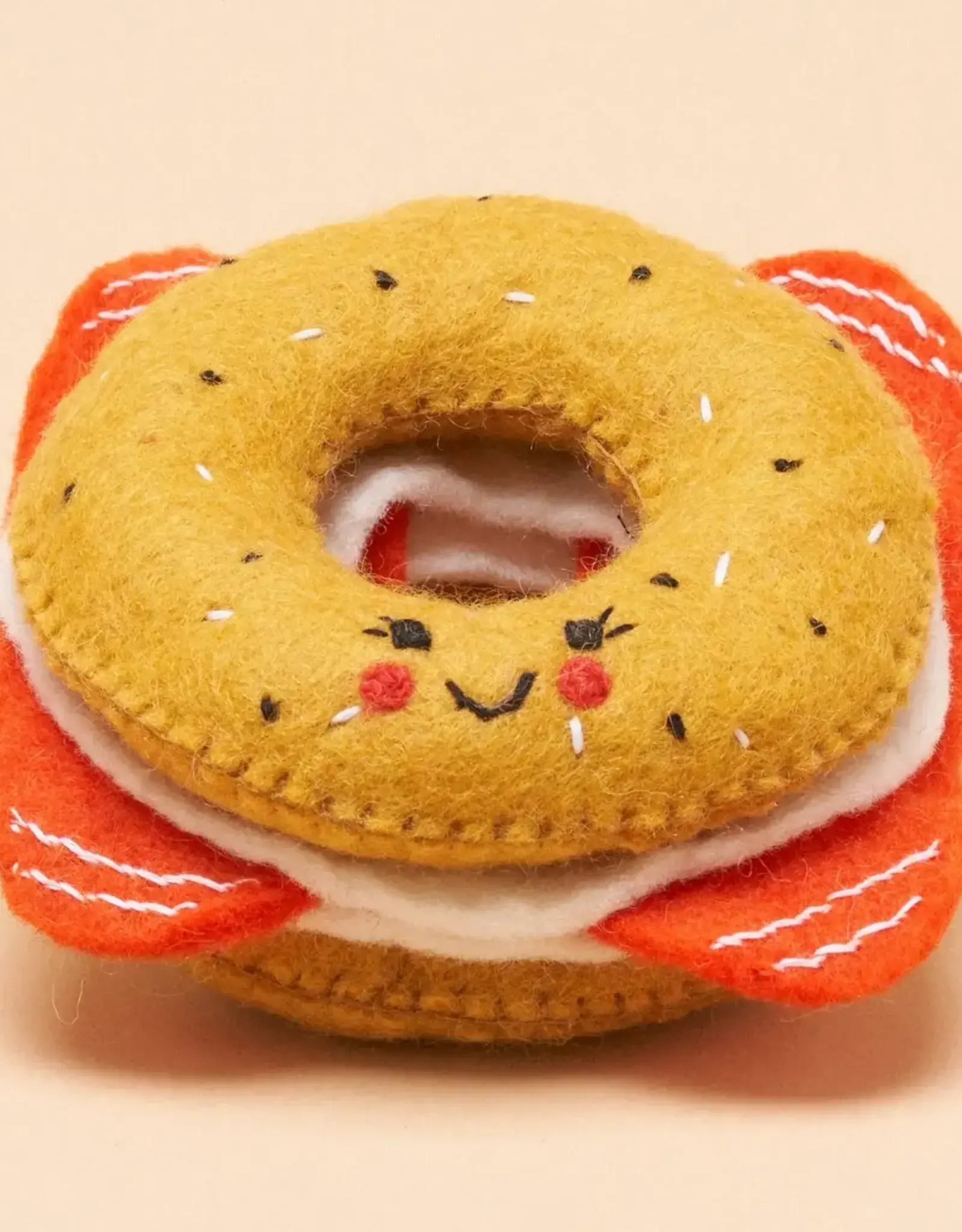 Gone To The Dogs Bagel Squeaker Toy