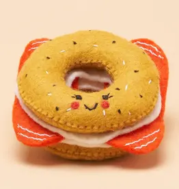 Gone To The Dogs Bagel Squeaker Toy