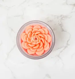 Multifaceted Flower Candle- Ranunculus 8 oz