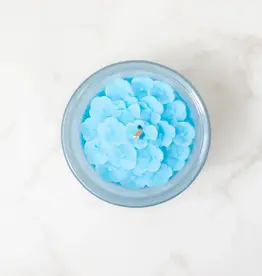 Multifaceted Flower Candle- Hydrangea 8 oz