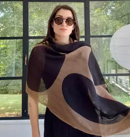 See Design Dream Black Chocolate Wool Scarf 30 x 70