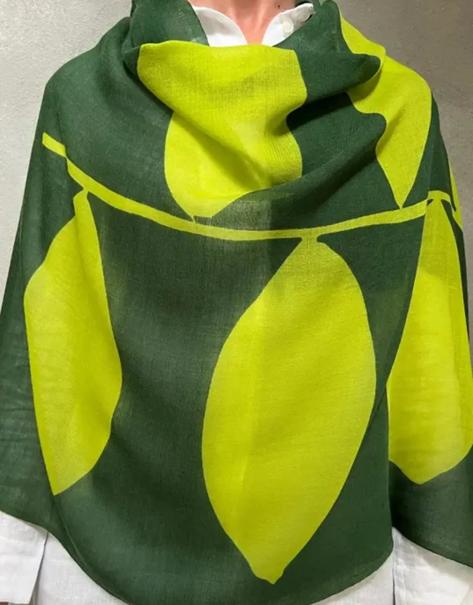 See Design Forest Citron Wool Scarf 30 x 70