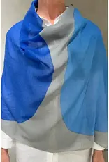 See Design Color Rocks Blue Grey Wool Scarf 30 x 70