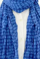 See Design Cotton Scarf 44 x 70- Color Seeds Blue