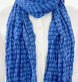 See Design Cotton Scarf 44 x 70- Color Seeds Blue