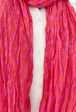 See Design Cotton Scarf 44 x 70- Pink Red