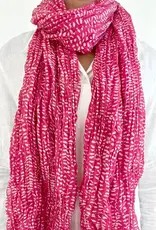 See Design Cotton Scarf 44 x 70- Stitch Fuchsia