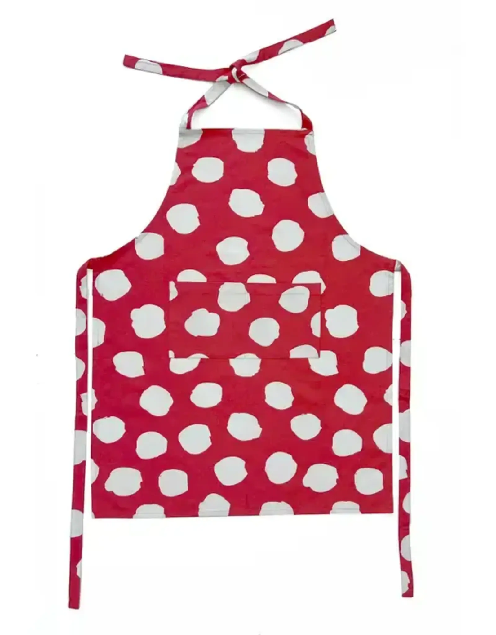 See Design Apron- Big Smudge Dot Red