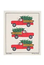 Cose Nuove Dishcloth 8x6.8 - Trees and Trucks