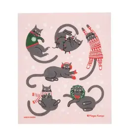 Cose Nuove Dishcloth 8x6.8 - Christmas Cats